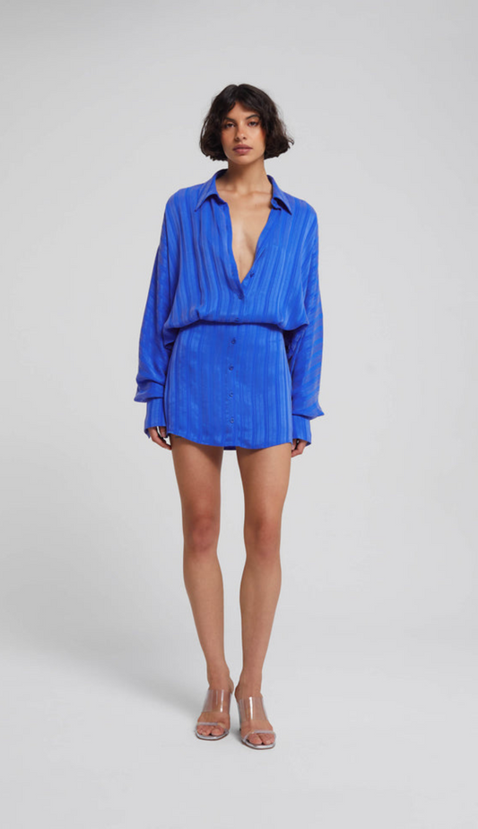 Avenelle Blue Shirt Mini Dress