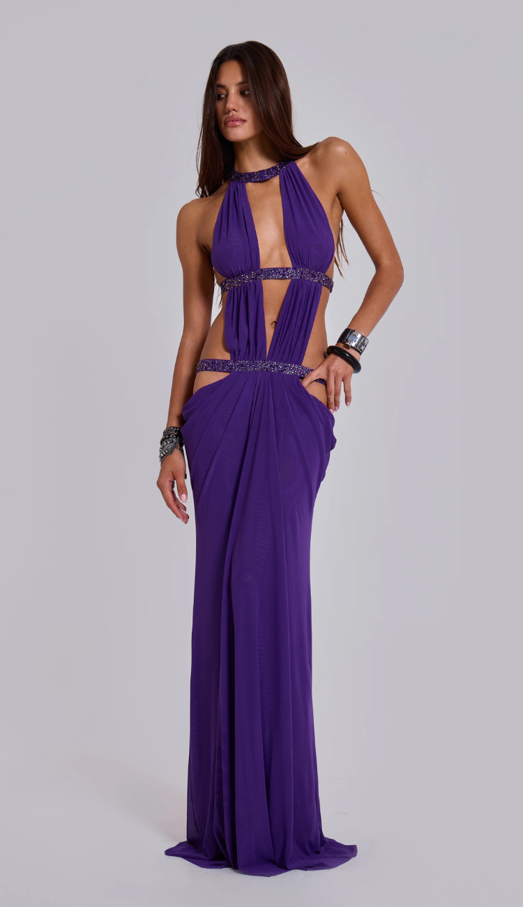 Brianna Violet Maxi Dress