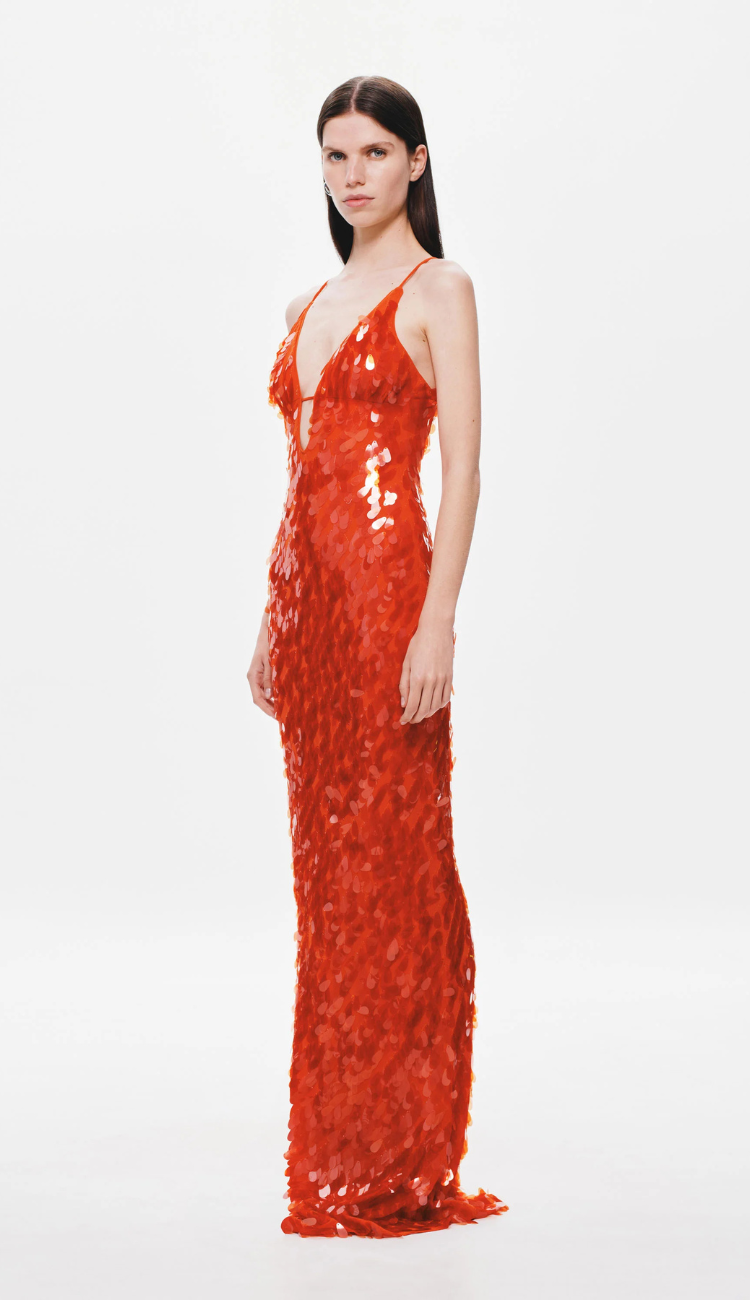 Khawly Red Sequin Dress