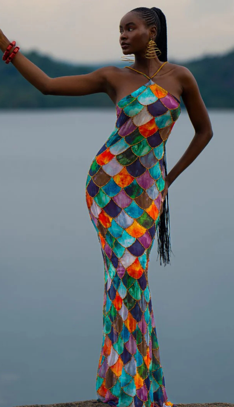 Selini Rainbow Maxi Dress