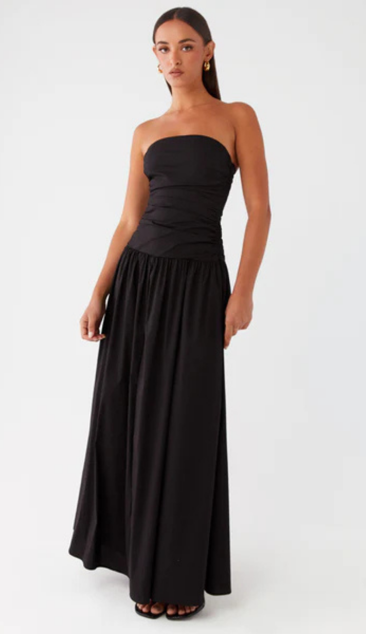 Adelina Black Maxi Dress