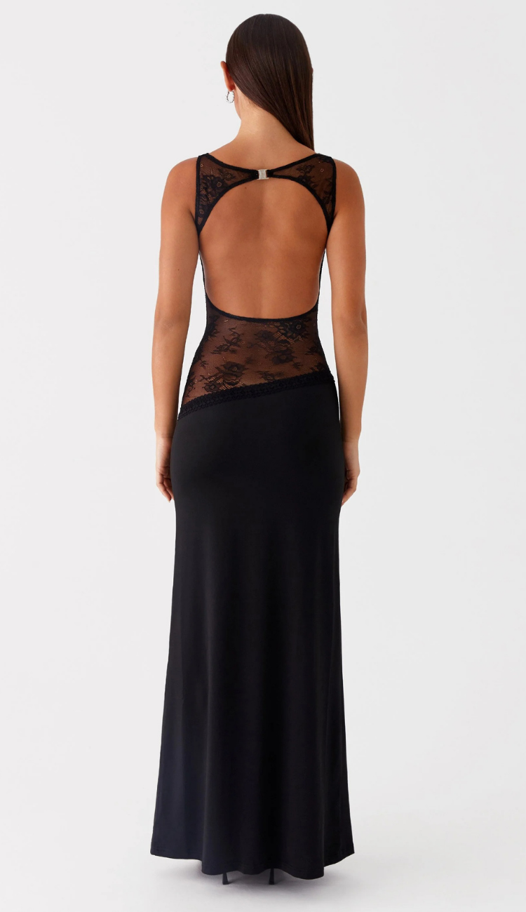 Isolde Black Maxi Dress