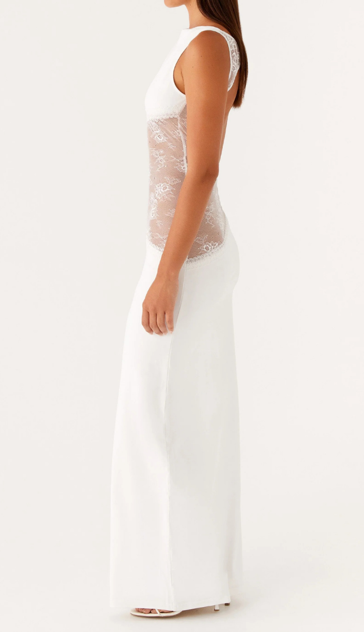 Isolde White Maxi Dress