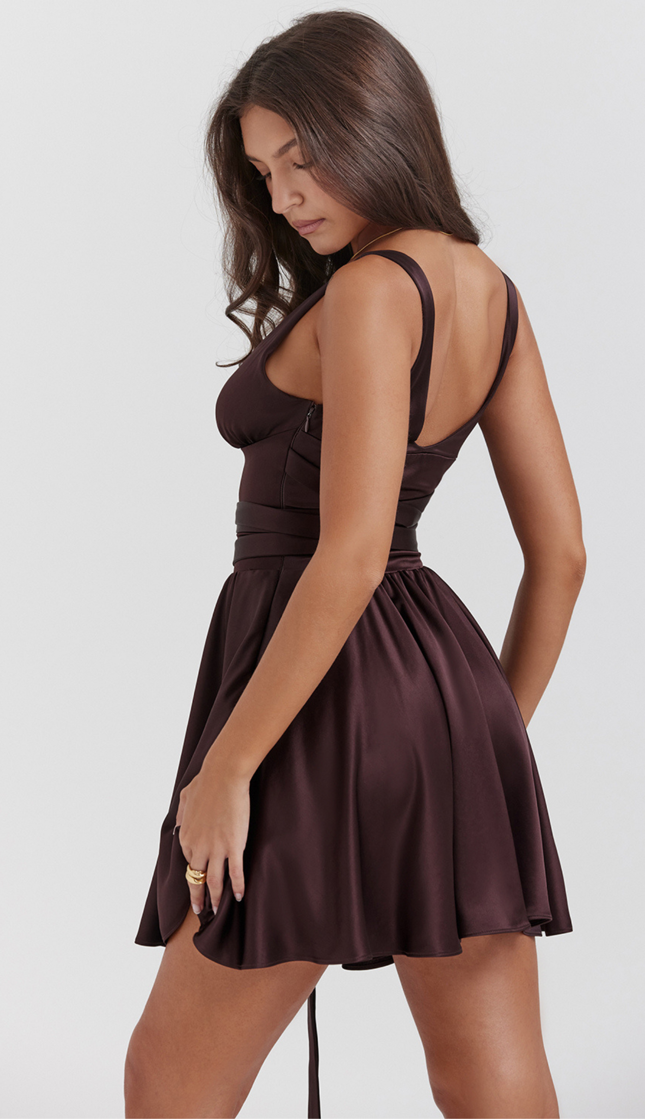 Vestido mini marrón de Basilea