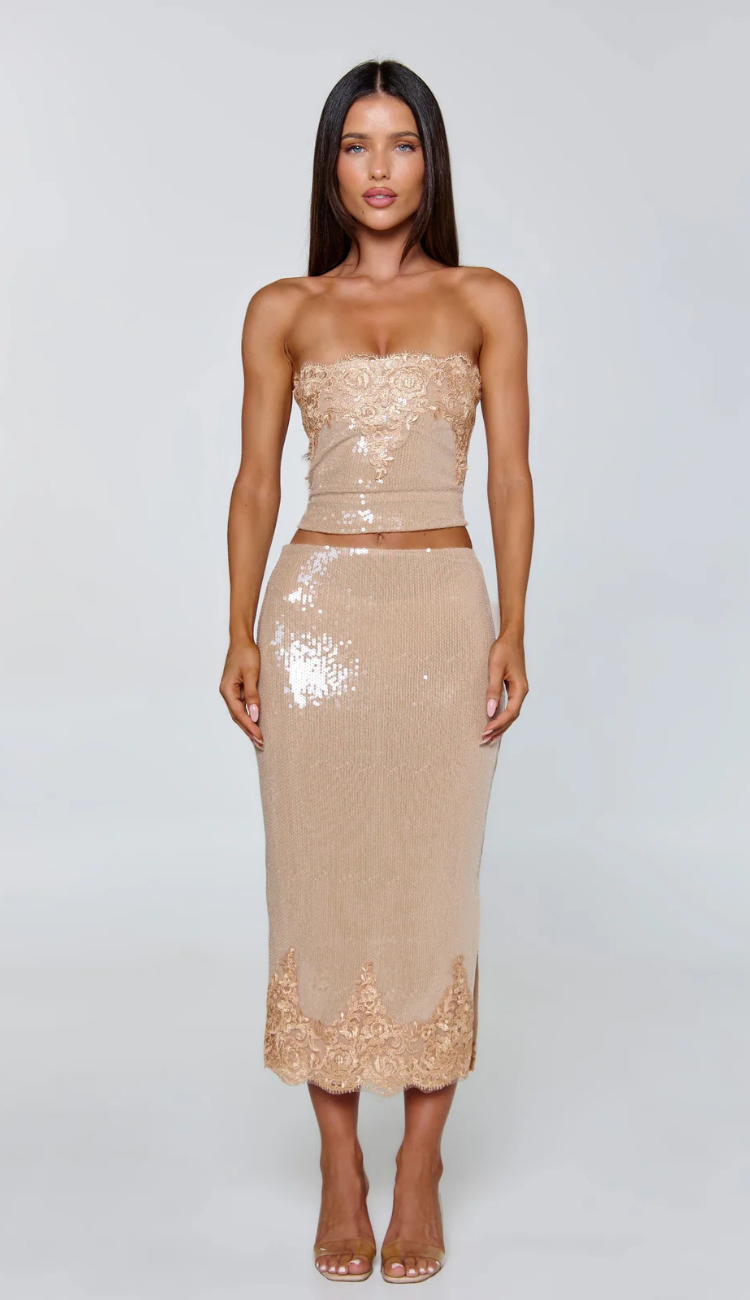 Ziane Sequins Skirt Set