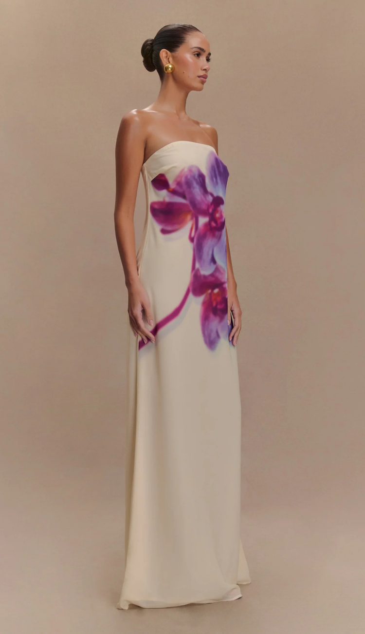 Zina Ivory Floral Maxi Dress