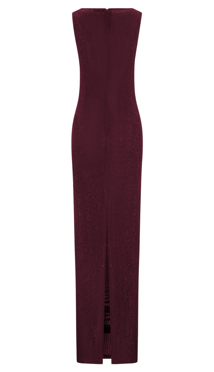 Serel Diamant Burgundy Maxi Dress