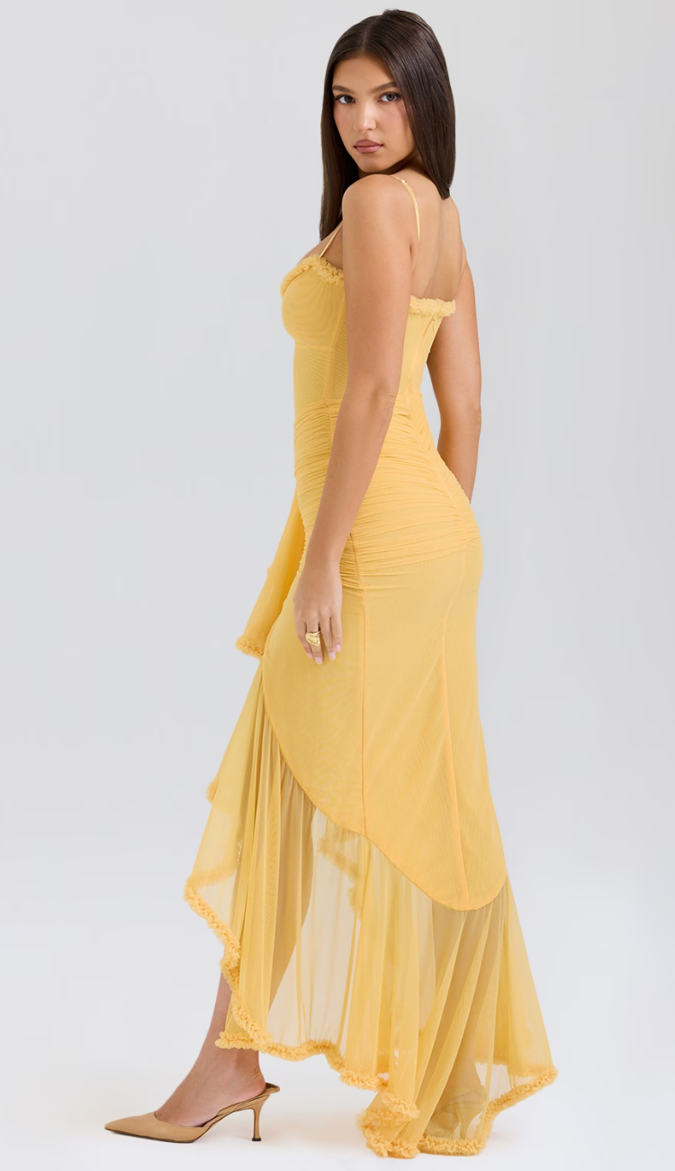 Audrey Yellow Maxi Dress