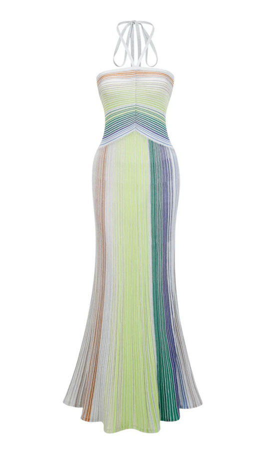 Navaia Shimmery Multicolor Maxi Dress