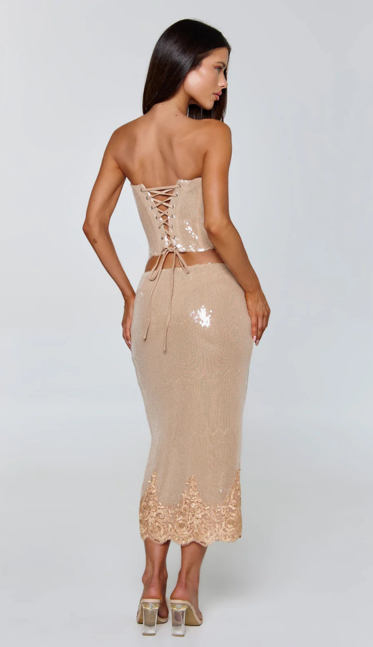 Ziane Sequins Skirt Set
