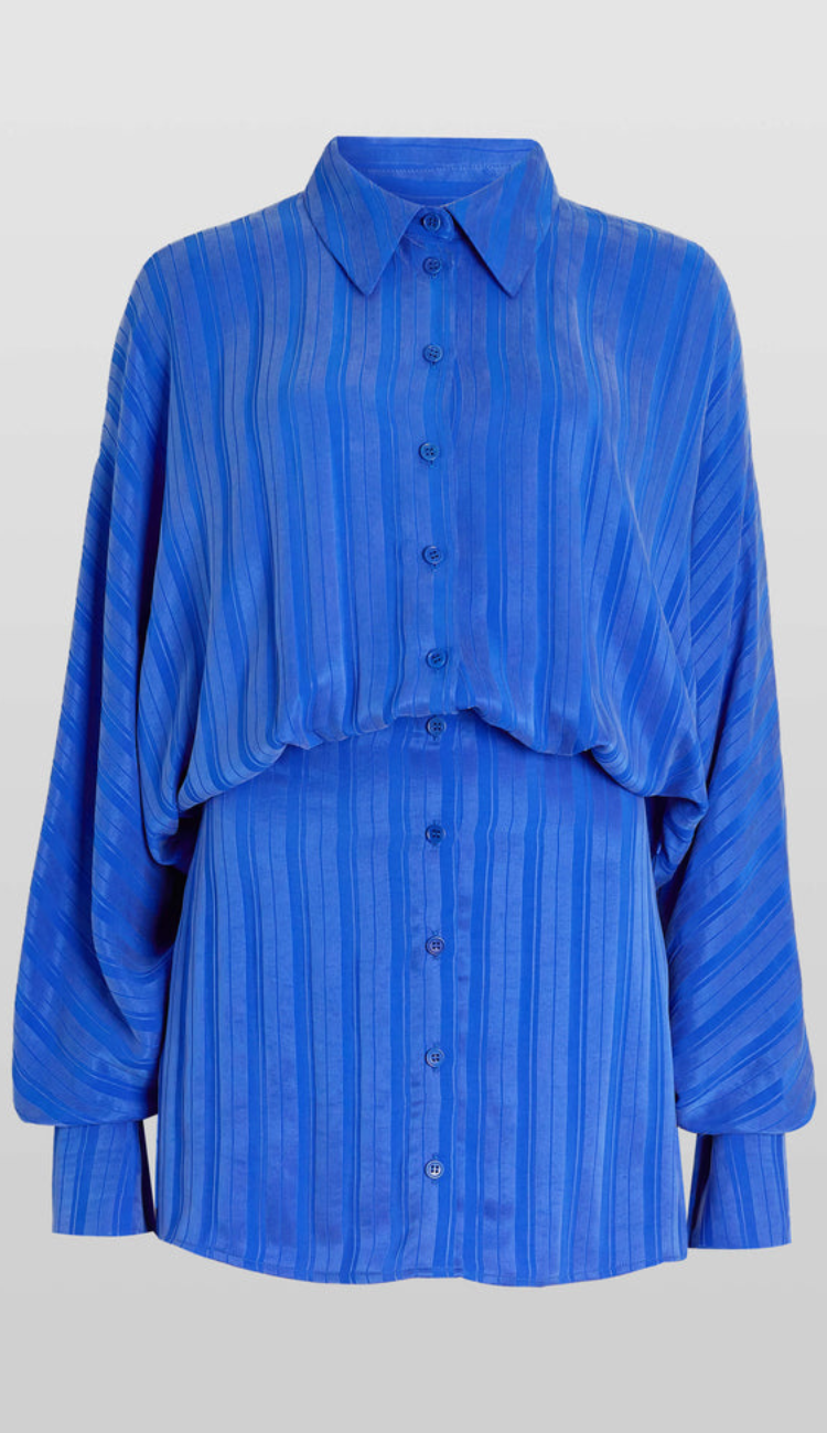 Avenelle Blue Shirt Mini Dress