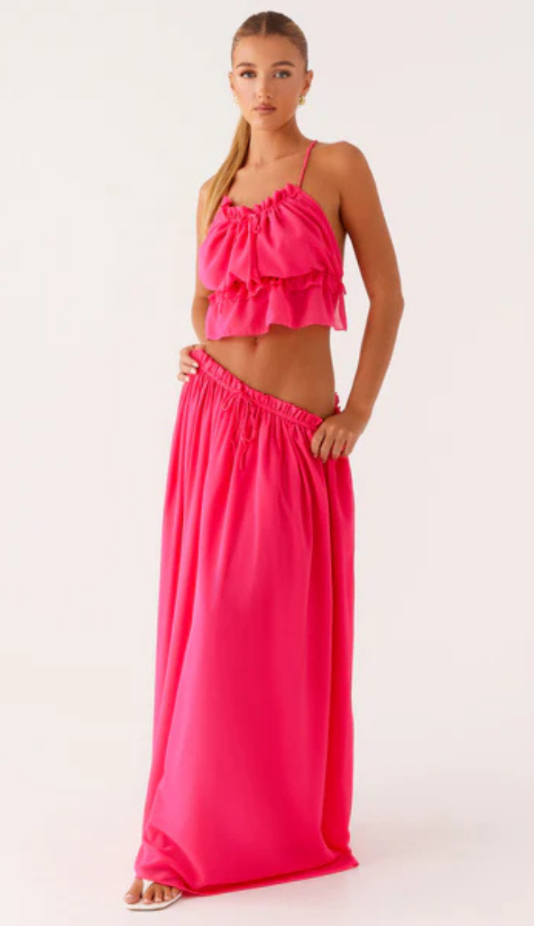 Zahid Pink Skirt Set