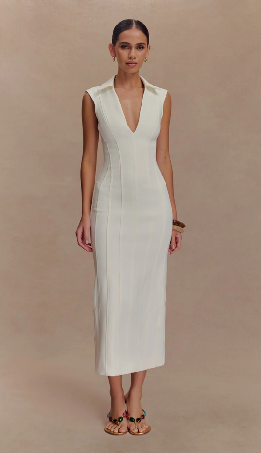 Zioma White Midi Dress