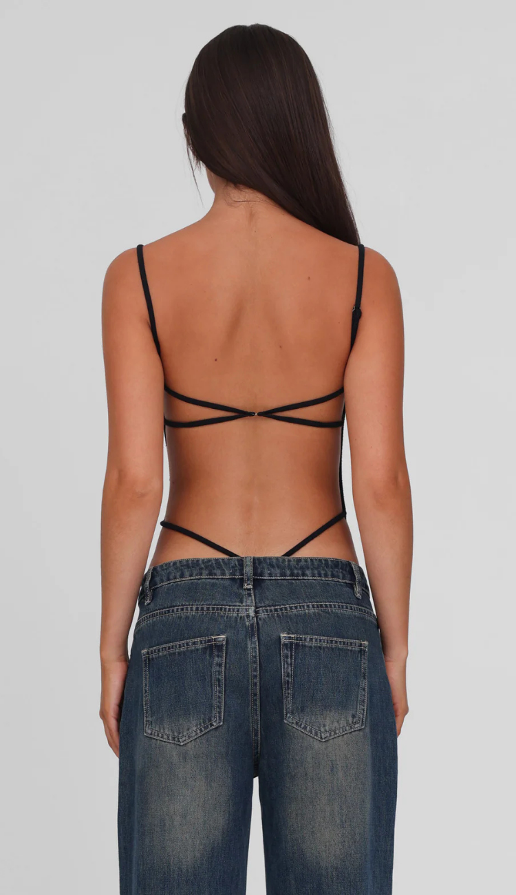 Corinne Black Bodysuit