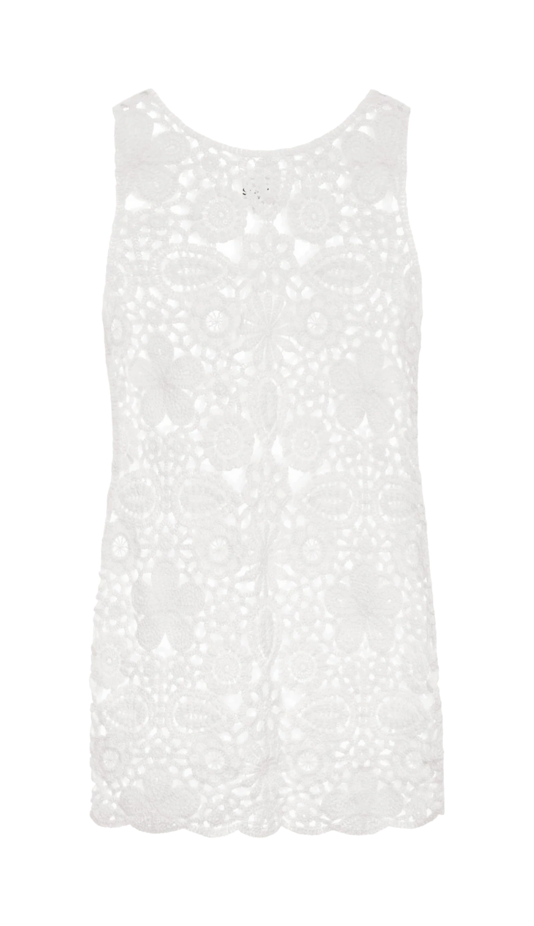 Kore White Crochet Mini Dress