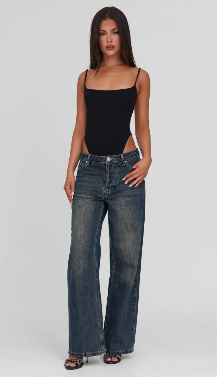 Corinne Black Bodysuit