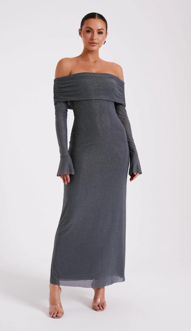 Delilah Blue Diamant Maxi Dress