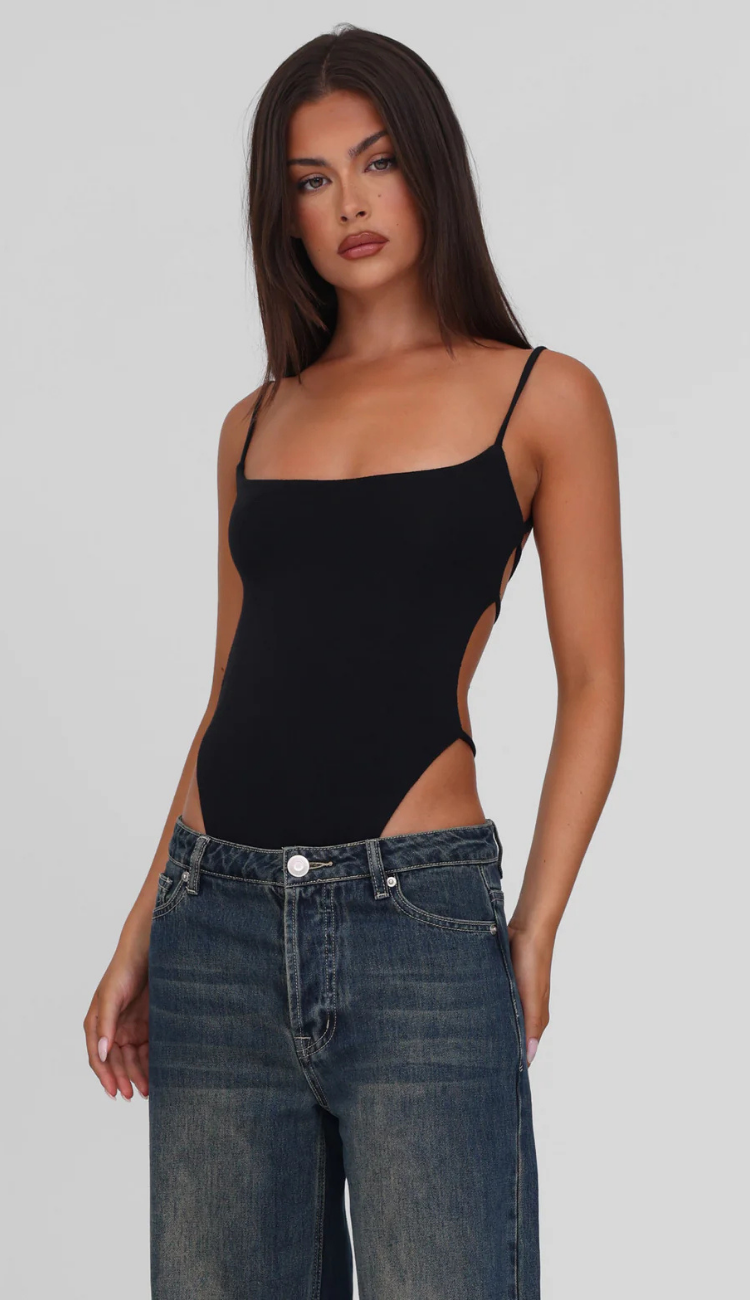 Corinne Black Bodysuit