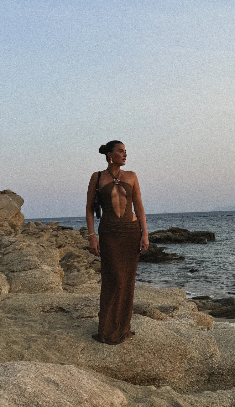 Velina Swimsuit Brown Dress