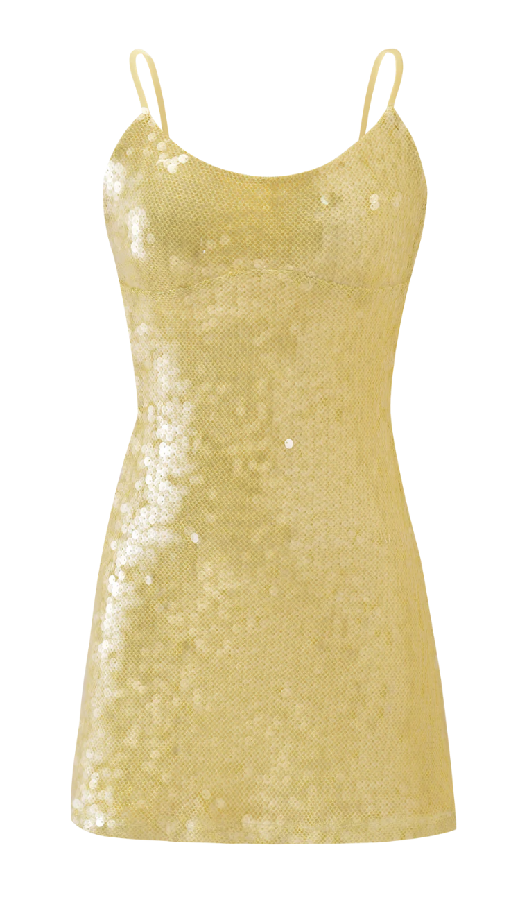 Iris Yellow Mini Dress