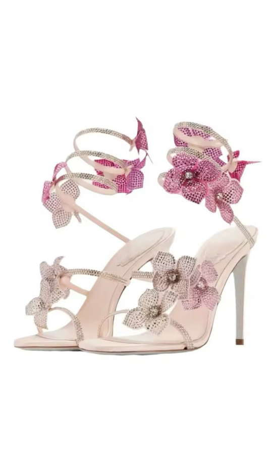 Sylva Floral Crystal Sandals