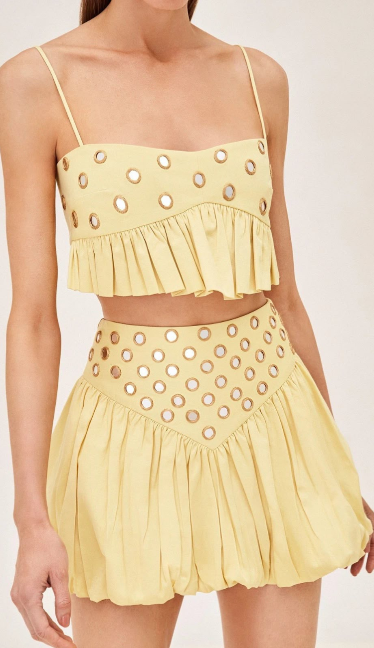 Maelis Yellow Skirt Set