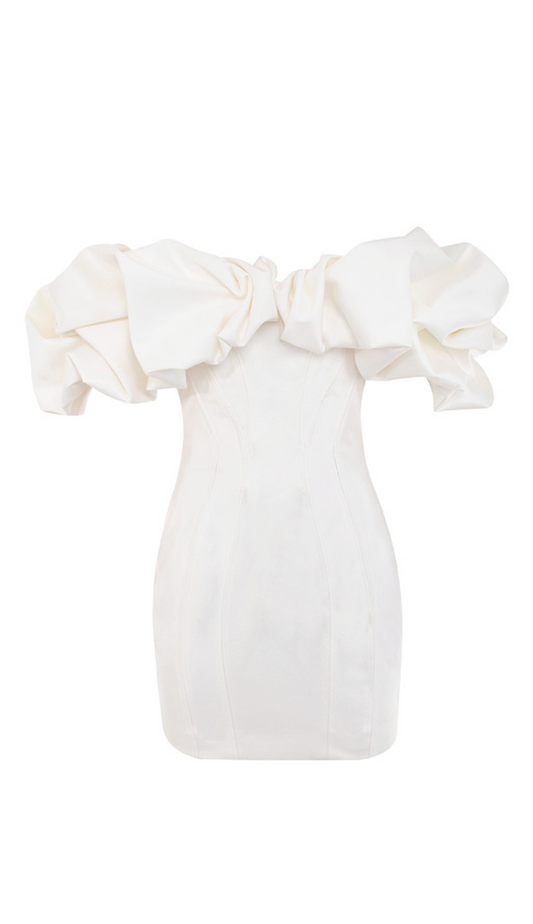 Minivestido blanco rubí