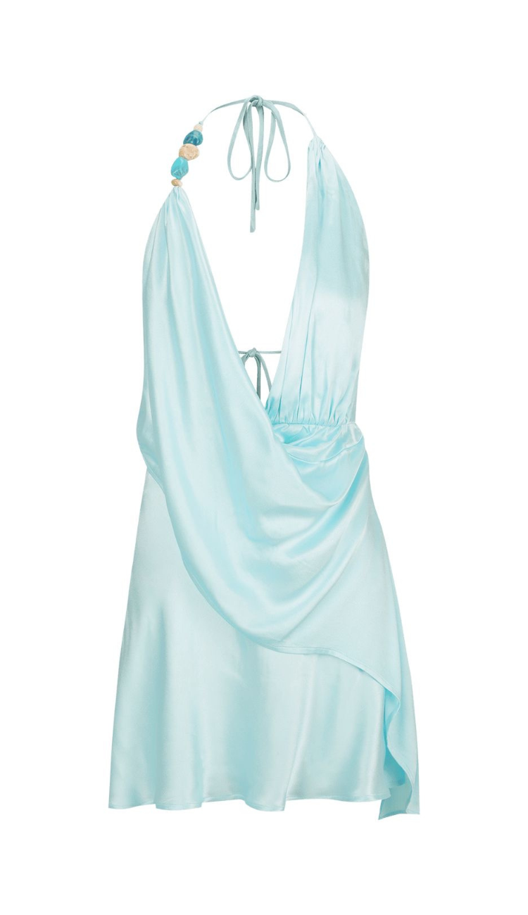 Nehir Aqua Mini Dress
