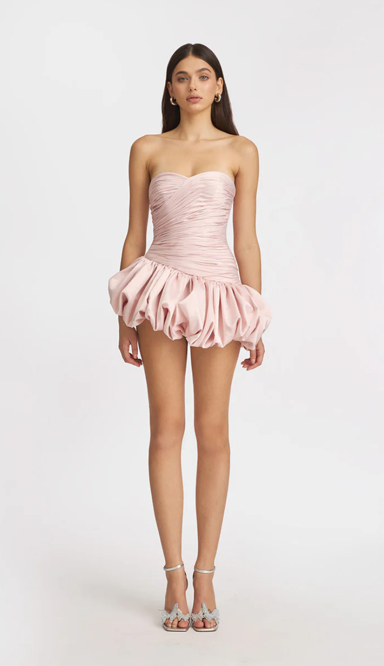 Delara Balloon Pink Mini Dress