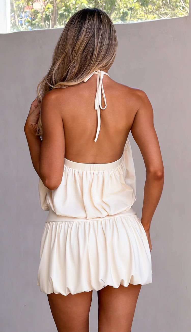 Eva Cream Mini Dress