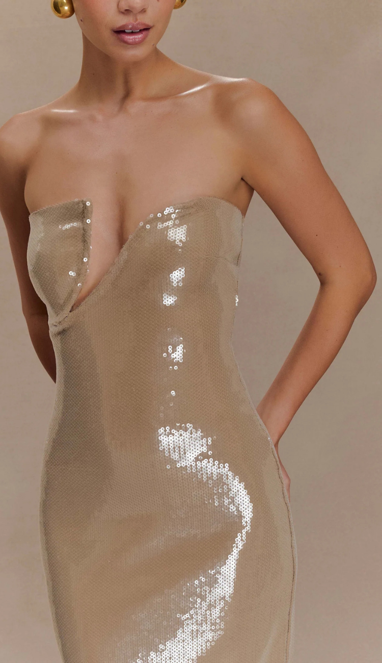 Miyuna Strapless Sequin Maxi Dress