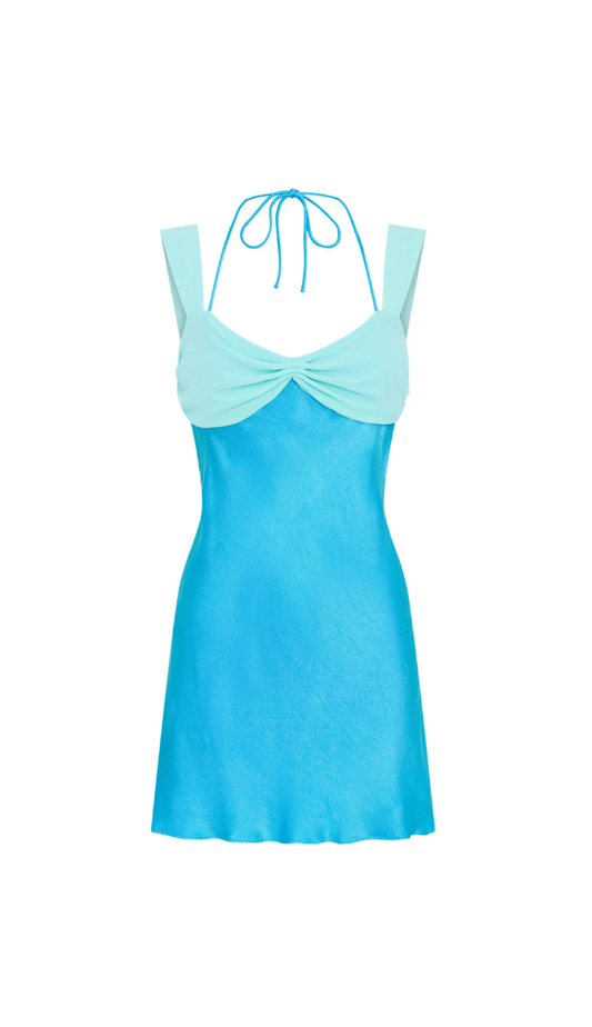 Alessia Blue Mini Dress