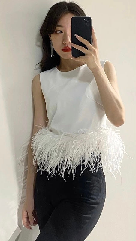 Annie feather blouse